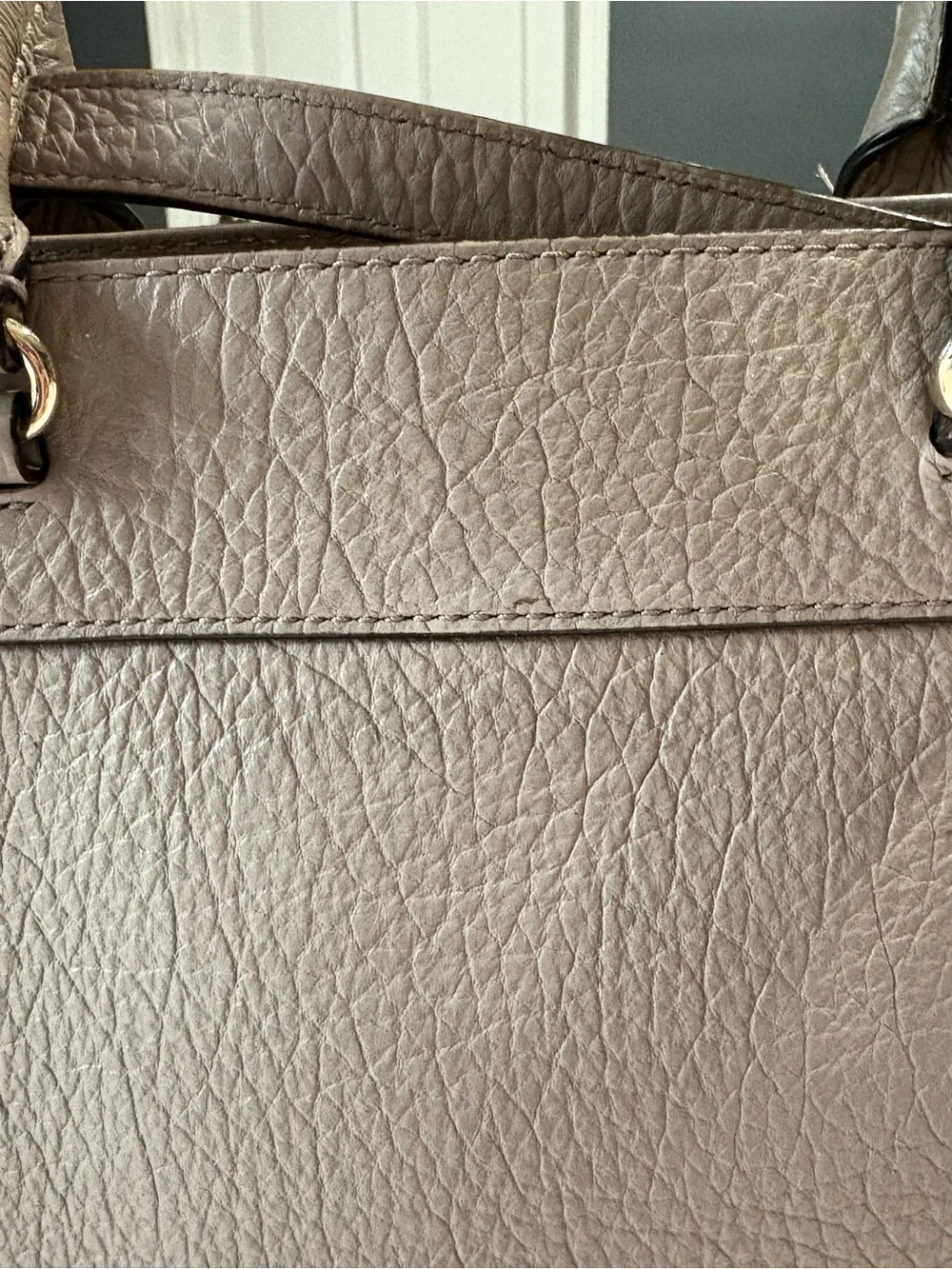Kate Spade Romy Perri Lane Beige Leather Boho Western Chic Satchel Purse